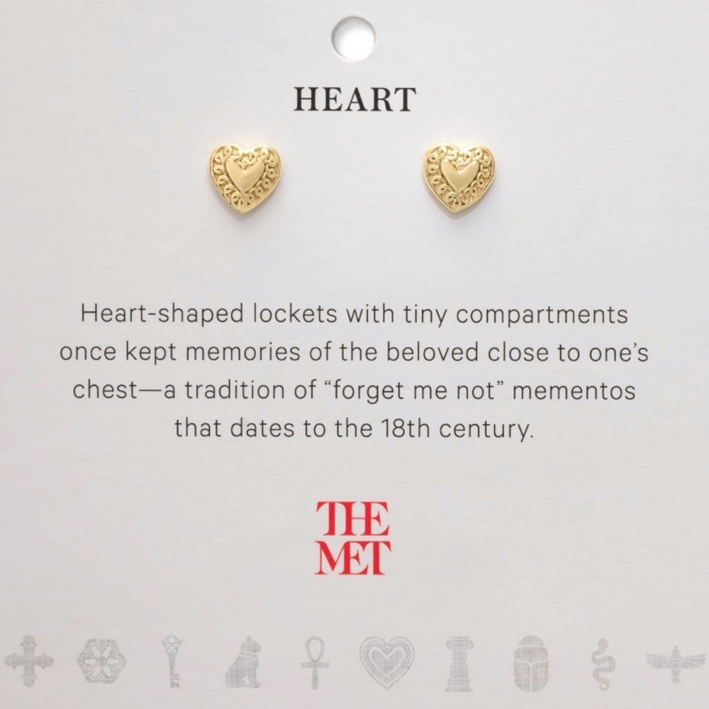 18k gold plated heart charm earrings